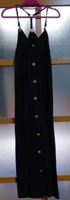 Diallelaisen　飾りボタン付きロングキャミワンピース