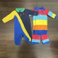 Ralph Lauren カラフルロンパース　75㎝　2点セット