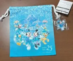 東京ディズニーリゾート 25周年 巾着 新品未使用　タグ付きのサムネイル