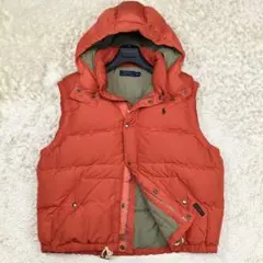 希少XXＬ/美品 現行 ポロラルフローレン ダウンベスト ポニー刺繍 ロゴ刻印