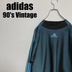 お宝90sアディダスadidasエルボーパッチスリーストライプスゲームシャツXL