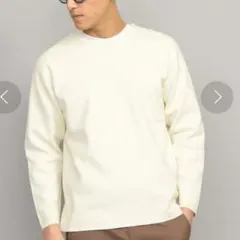 美品【BEAUTY＆YOUTH】Lサイズ BY ミラノリブ ニット　白