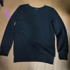 レディース　Lサイズ　裏起毛　トレーナー　黒