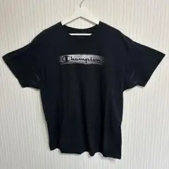 E2351 Champion ロゴTシャツ ブラック XL 古着
