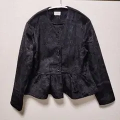 bibiy ペプラム レザーカーディガン - メルカリ