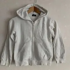 コムサイズム　130A ホワイト フード付き パーカー