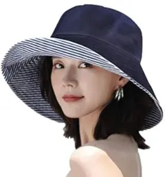 UVカット 帽子 ハット レディース 日よけ帽子 紫外線対策 2way 両面