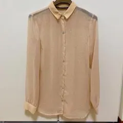 ザラ　ZARA シアーシャツ　とろみシャツ　星柄　シアーシャツ　透け