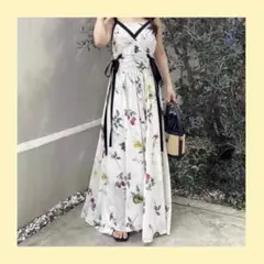 フルーツプリントサイドリボンキャミワンピース ホワイト size1 - メルカリ