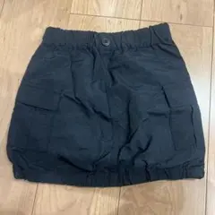 【新品未使用】 ナイロンスカート　黒　110cm