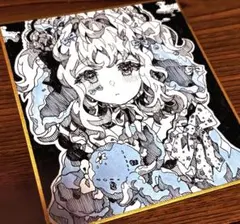 オリジナル 手描きアナログイラスト 色紙