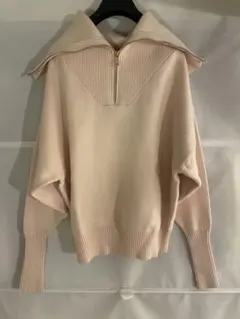 ZARA ハーフジップニット　M