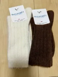 Drawer BLEUFORET ウール ソックス ブラウン