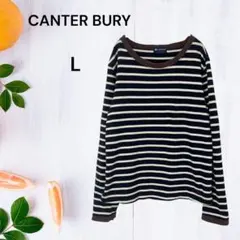 カンタベリー ボーダーカットソー 長袖 ネイビー L コットン100%のサムネイル