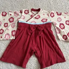 ベビー袴 女の子 ロンパース カバーオール 80cm