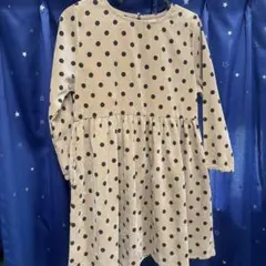 PAIR MANON 水玉模様 長袖ワンピース