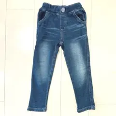 キッズ デニムパンツ 猫ポケット 100cmのサムネイル