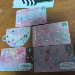 【新品・未使用】スターバックスカード サクラ 2018〜2021 5枚セット