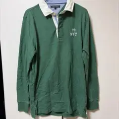 TOMMY HILFIGER NYCロゴ刺繍 長袖ラガーシャツ
