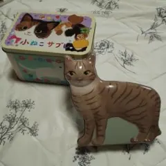 小ねこサブレ 缶 猫型缶 2点セット 小物入れ