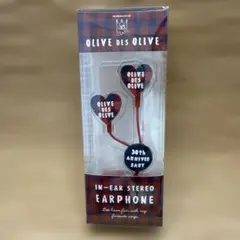 【OLIVEdesOLIVE】チェックハート イヤホン　ノベルティ　非売品のサムネイル