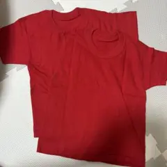 無地 Tシャツ 1枚　90cm 赤