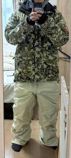 ジャンク扱い　スノーボードウェア　メンズ　上下セット　20年前の物