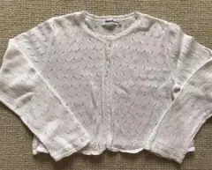 ファミリア　カーディガン　ボレロ　レース　美品　白　120 女の子