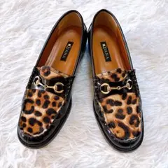 極美品　DIANA ダイアナ　2024AW レオパード ー　ビットローファー