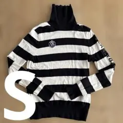 PEARLY GATES タートルネックセーター ゴルフ ボーダー Sサイズ