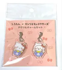 ハローキティ☆しろたん　サンリオコラボ　アクリルチャームセット　キーホルダー