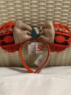 香港ディズニーランド限定！モアナと伝説の海　リボンカチューシャ　ミニーマウス