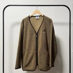 adidas 90s　ボアカーディガン　ジップアップ　DESCENTE ブラウン