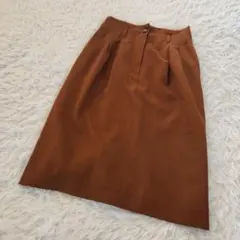 mixing ミキシング スカート タイト キャメル 膝丈 シンプル ウール