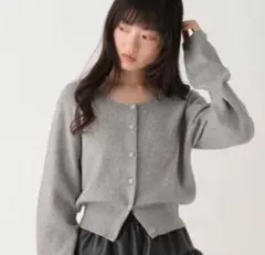 Heather コンパクトビジューカーディガン グレーのサムネイル