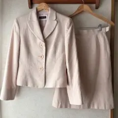 アンゴラ ツイード ジャケット スカート セットアップスーツ 9号 ピンク