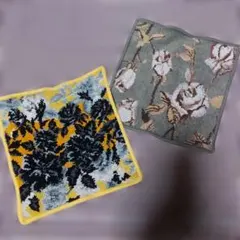 FEILER タオルハンカチ バラ柄 2枚セット used