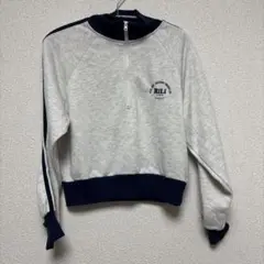 ハーフジップ トレーナー グレー/ネイビー　Mサイズ　レディース　美品　人気