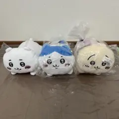 ちいかわ、ハチワレ、うさぎ　ぬいぐるみポーチ3個セット