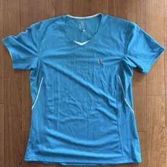 美品◎Salomon ACTILITE M sizeブルーTシャツ登山トレラン