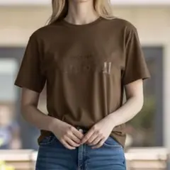 美品 モンベル mont-bell Tシャツ（XS）茶 ロゴ入り 半袖のサムネイル