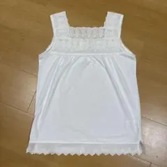 【美品】レースタンクトップ★ホワイト★ルノンキュール★Mサイズのサムネイル