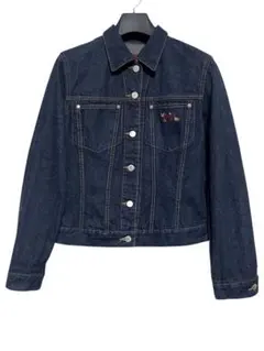 美品PINK HOUSE ピンクハウス　ロゴ刺繍　Gジャン インディゴ　サイズL