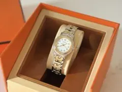 【HERMES】✨極美品　クリッパーレディース腕時計 コンビ ホワイトのサムネイル