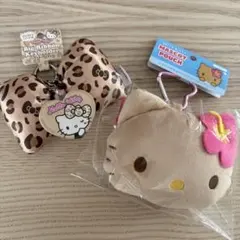 ハローキティ カラビナ付きぬいぐるみ ビッグリボンキーホルダー２点セット