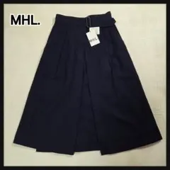 [新品タグ付き]MHL. コットンラップスカート Ⅱ Mサイズ ネイビーのサムネイル