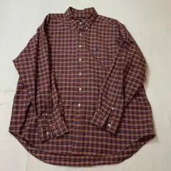 Ralph Lauren ラルフローレン 長袖シャツ チェックXXL オレンジ