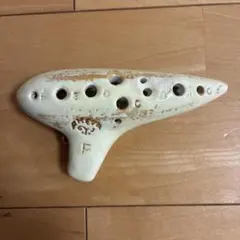 陶器製オカリナ 白色 紫の模様 - メルカリ