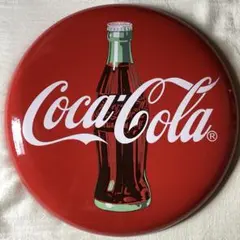 コカコーラ　レトロ丸型看板【直径50cm】
