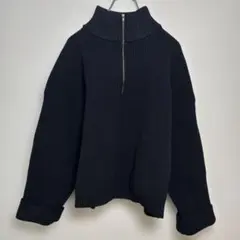 nano ハイネックジッパー付きニット